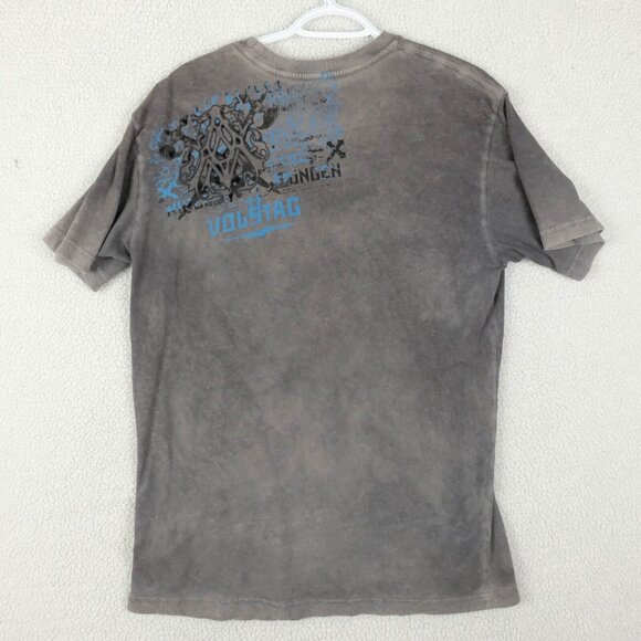 Archaic T Shirt Mens Large Gray Blue Gothic Crew Retro 90S Short Sleeve - Picture 4 of 10
